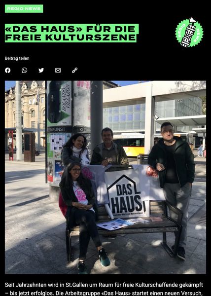 «DAS HAUS» FÜR DIE FREIE KULTURSZENE