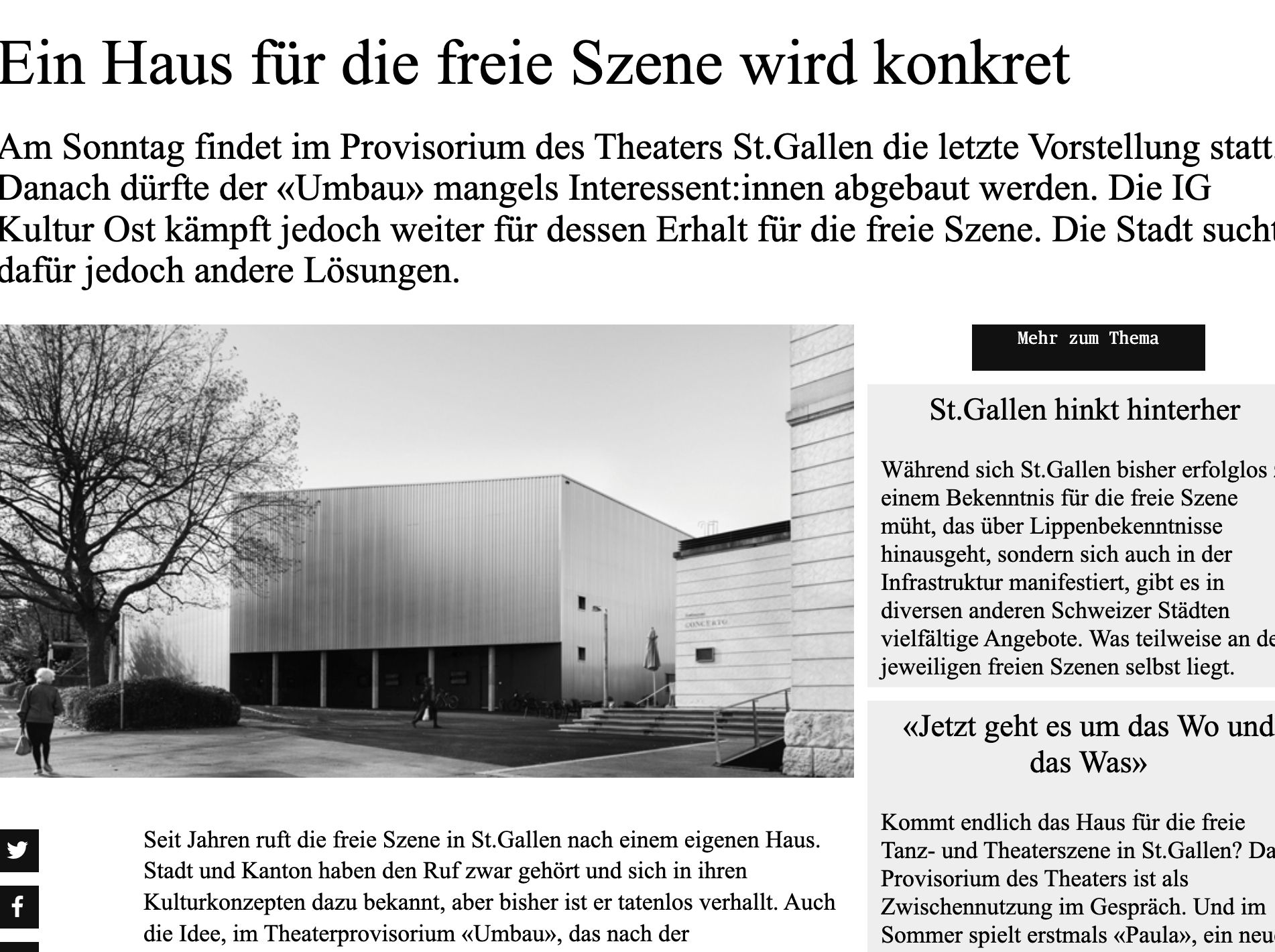 Ein Haus für die freie Szene wird konkret