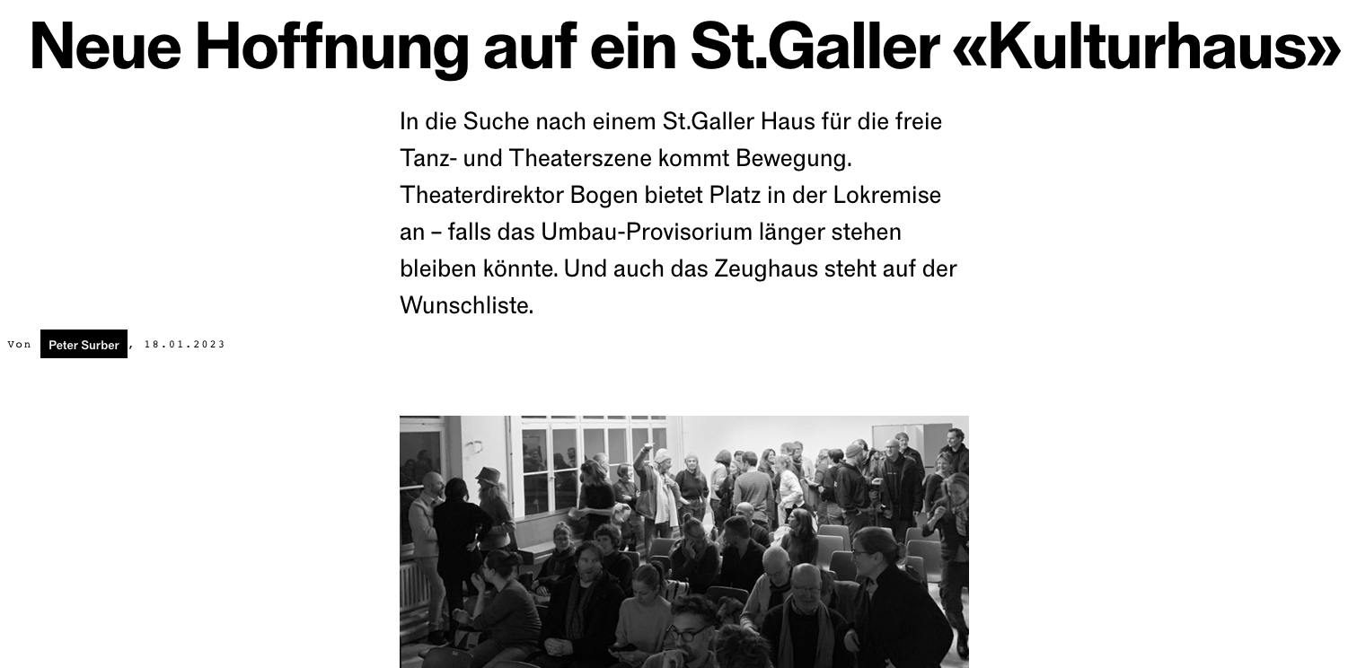 Neue Hoffnung auf ein St.Galler «Kulturhaus»